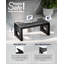 Tabouret de toilette pliable BLUEWEST, tabouret de merde en bois d'acacia pour l'apprentissage de la propreté - noir