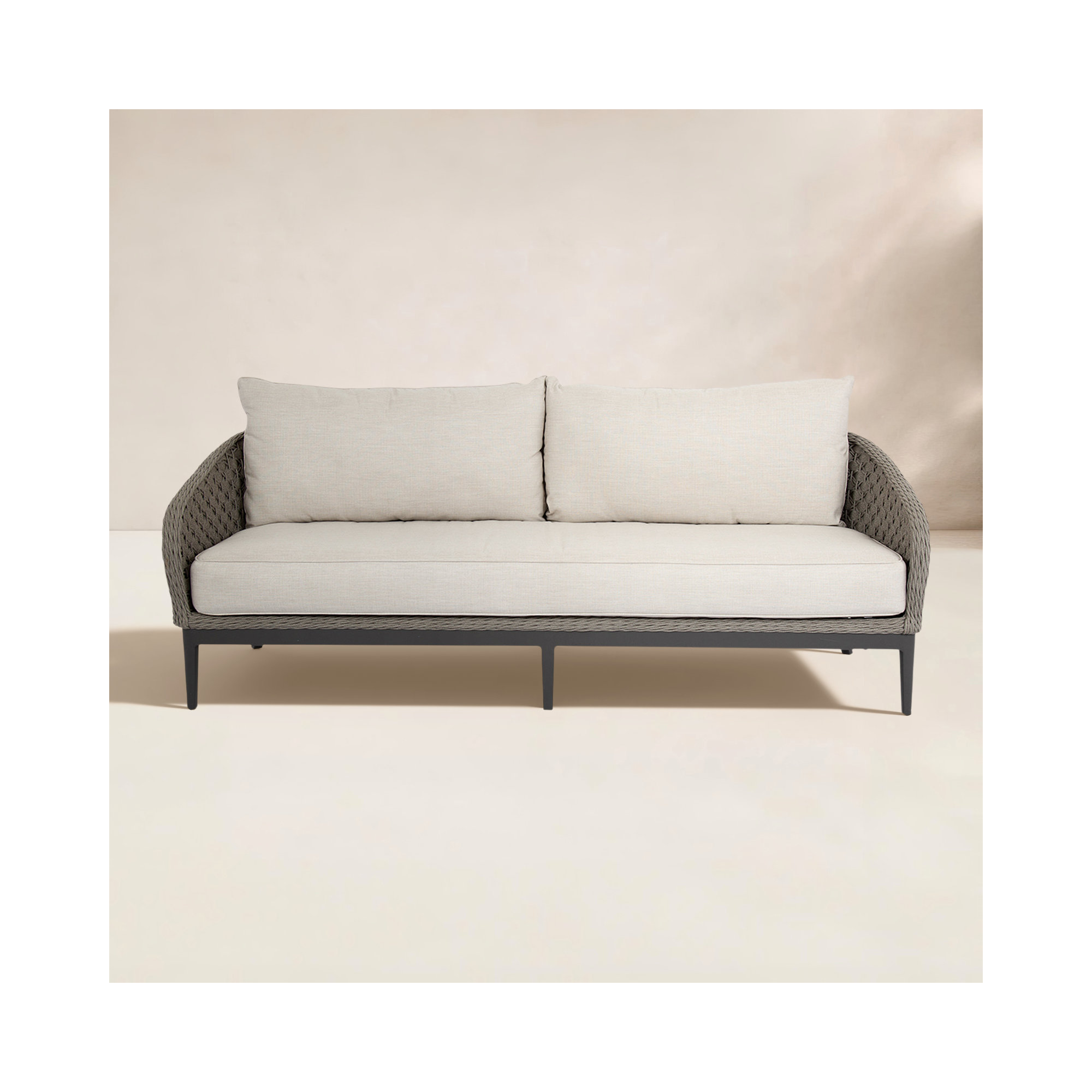 Aberdeen 86.5'' Wide Straight Patio Sofa with Sunbrella® Cushions, Echo Ash Sunbrella®