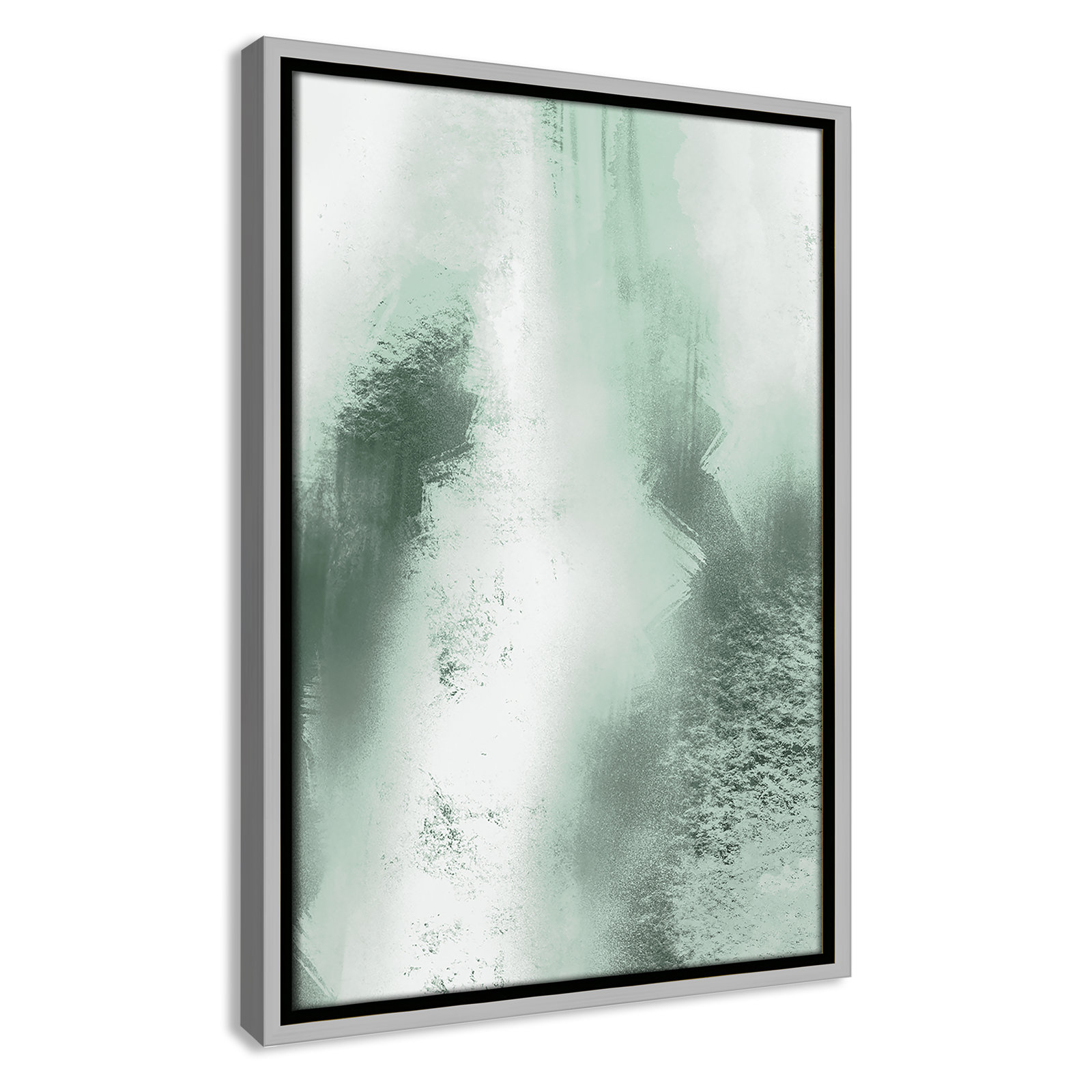 Quietude Smudges I Print by Marcus Prime, 13.5'' W x 19.5'' H, Silver Floater