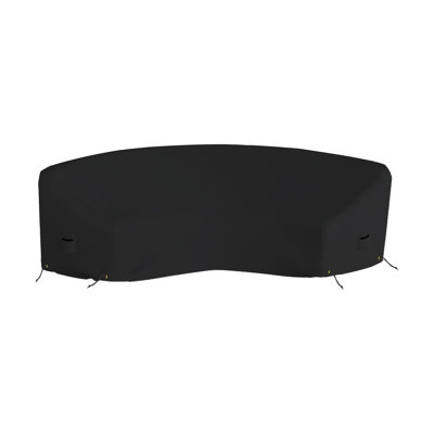 High Density Waterproof Outdoor Curved Sectional Sofa Cover, Durable & UV Resistant Patio Couch Cover