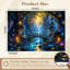 Papier peint adhésif pelez et collez, enchanteur, forêt, lanternes lumineuses, pont d'eau, art mural, adhésif et amovible-1122628646