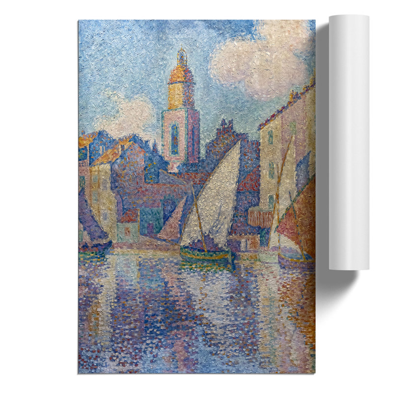 Bell Tower of Saint Tropez by Paul Signac - Frameless Print, 84cm H x 59cm W x 0.1cm D