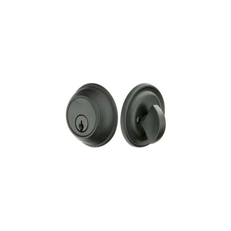 Tuscany Classic Single Cylinder Deadbolt Medium Bronze Finish, Flat Black Bronze