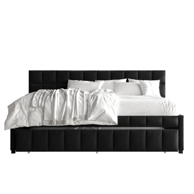 Twin Daybed Velvet With Trundle