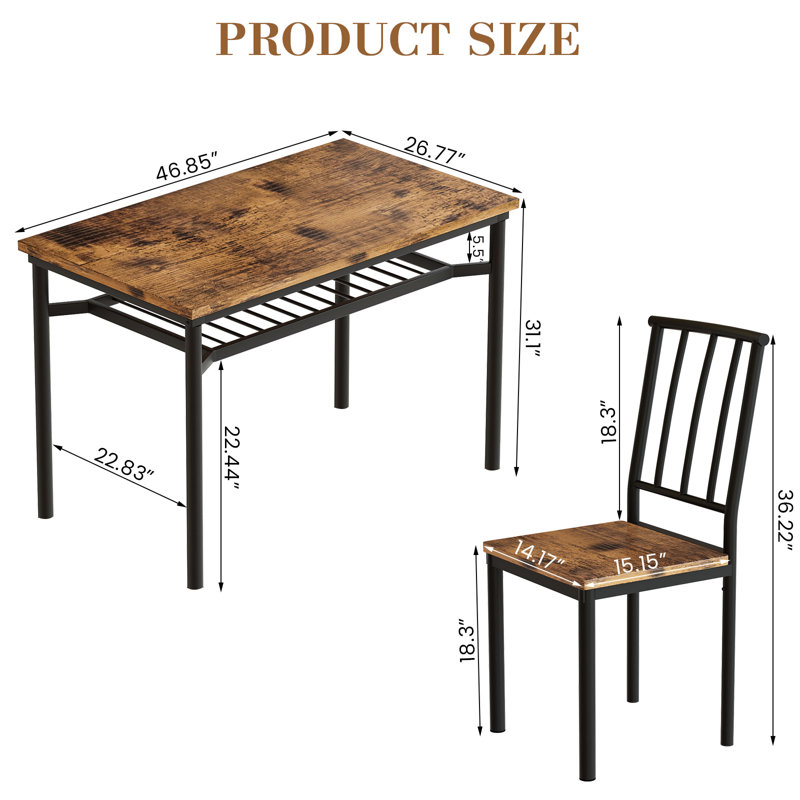 Fedel 5 - Piece Dining Set