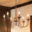 Luminaire de style campagnard rustique traditionnel à 6 lumières de style campagnard à intensité variable-546782177