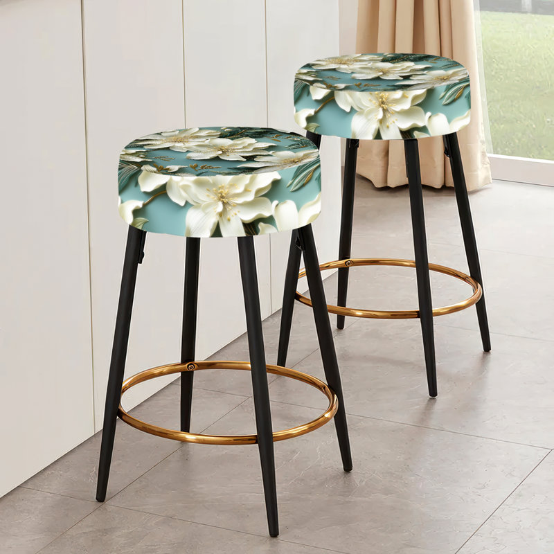 Mirage Elegance - motif tropical - ensemble de 2 tabourets de bar tropicaux
