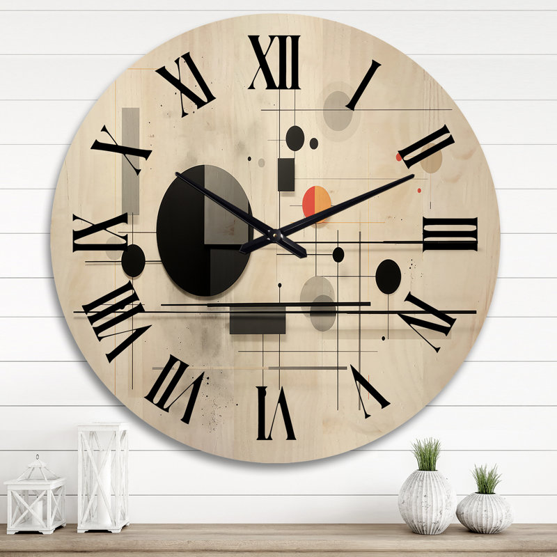 Horloge murale en bois massif Parin, Très grand