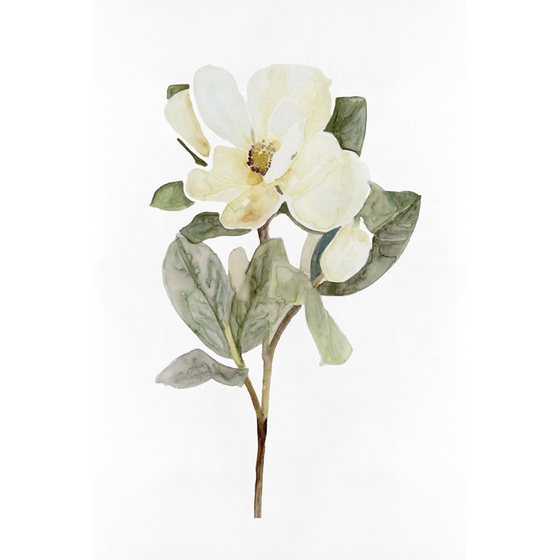 White Blossom VI - Painting, 76 cm H x 51 cm W, Wrapped Canvas