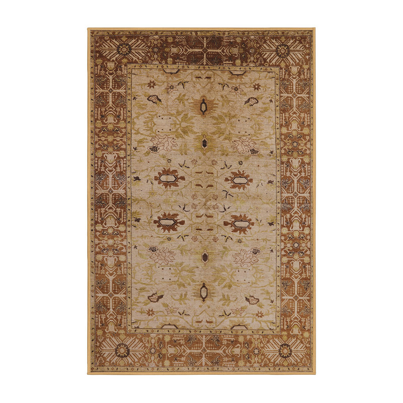 Tapis oriental brun / beige, Rectangle 2 pi x 4 pi