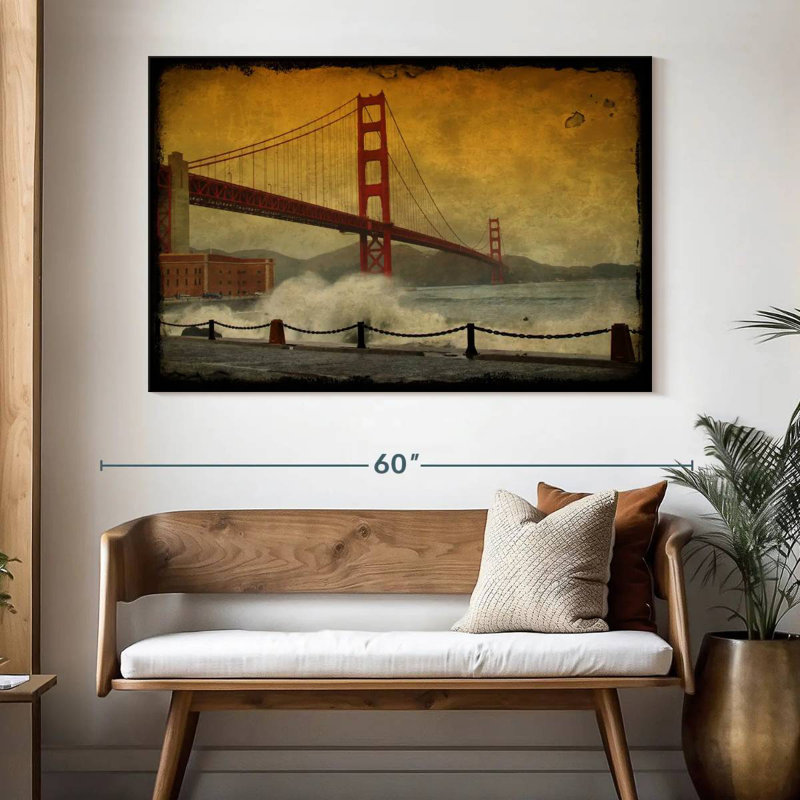 Lilie grunge, pont de San Francisco, H 34 po x l 51 po