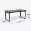 Table de salle à manger d'extérieur extensible en bois d'acacia, gris