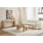 Rustic Farmhouse Rectangular Coffee Table, 47 Inch 2-Tier Entryway Console Table with U-Shaped Base