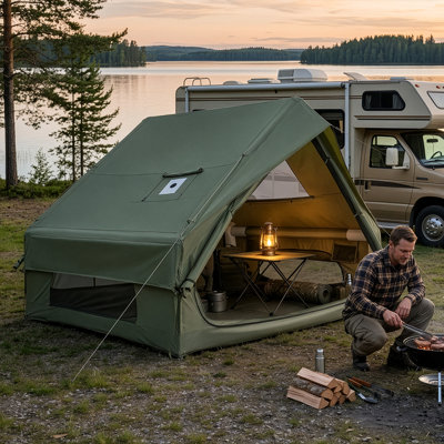 Inflatable Tent For Camping,3-5 Person Capacity, Uv-Resistant And Waterproof