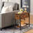 Balanger Side Table With Storage, Side Table Living Room, Small Table, Small Side Table, Narrow Bedside Table