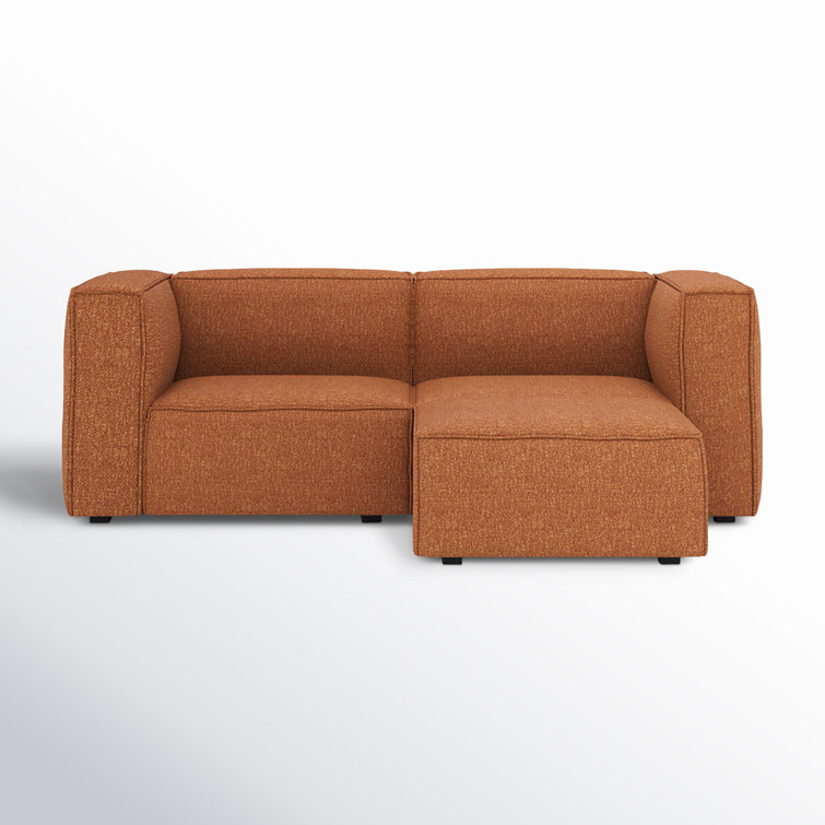 Shonnard 88" Upholstered Modular Sofa and Ottoman