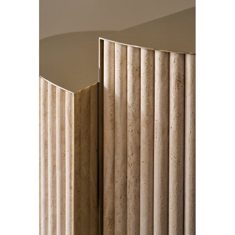 Caracole Stainless Steel Top End Table Set