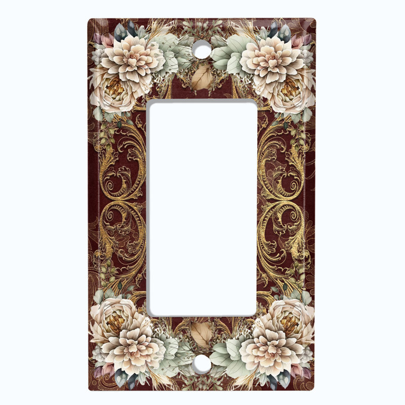 Plaque murale berçante blanche à 1 fleur