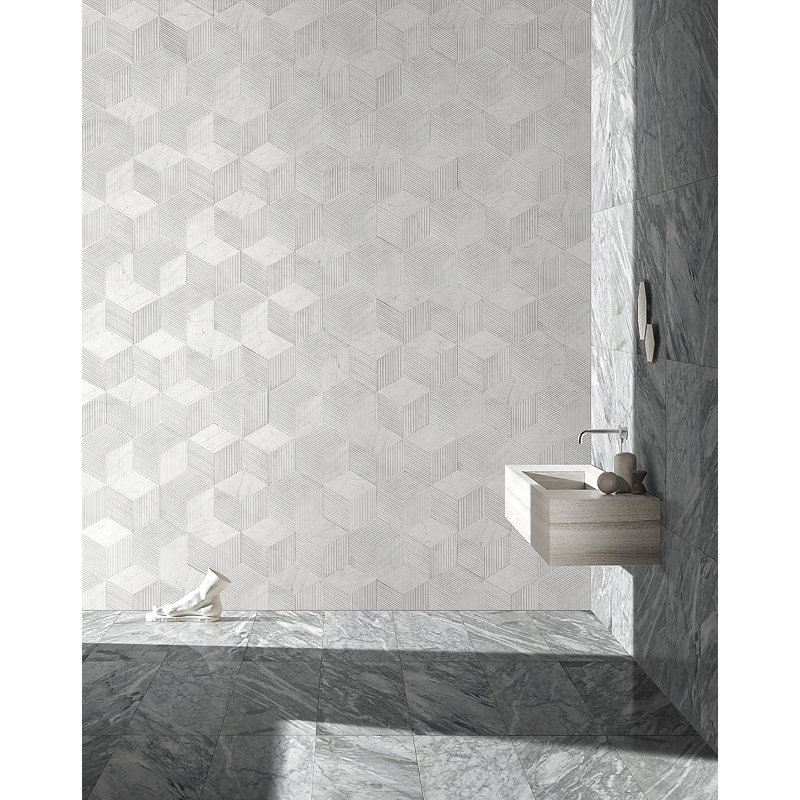 12*24 Carrara Marble, Marble, Natural Marble, Genuine Marble, Real Marble, For Wall And Floor, Polished Marble Tile, 1 Box 4 Pcs
