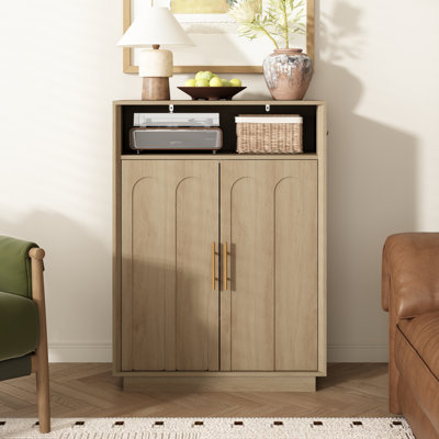 Danzler 31.5"W Solid and Manufactured Wood 2-Door Accent Cabinet