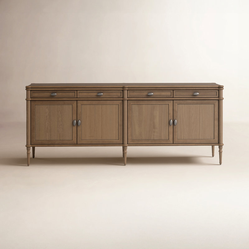 Toulouse 78.75'' W Solid Wood Sideboard, Toasted Oak