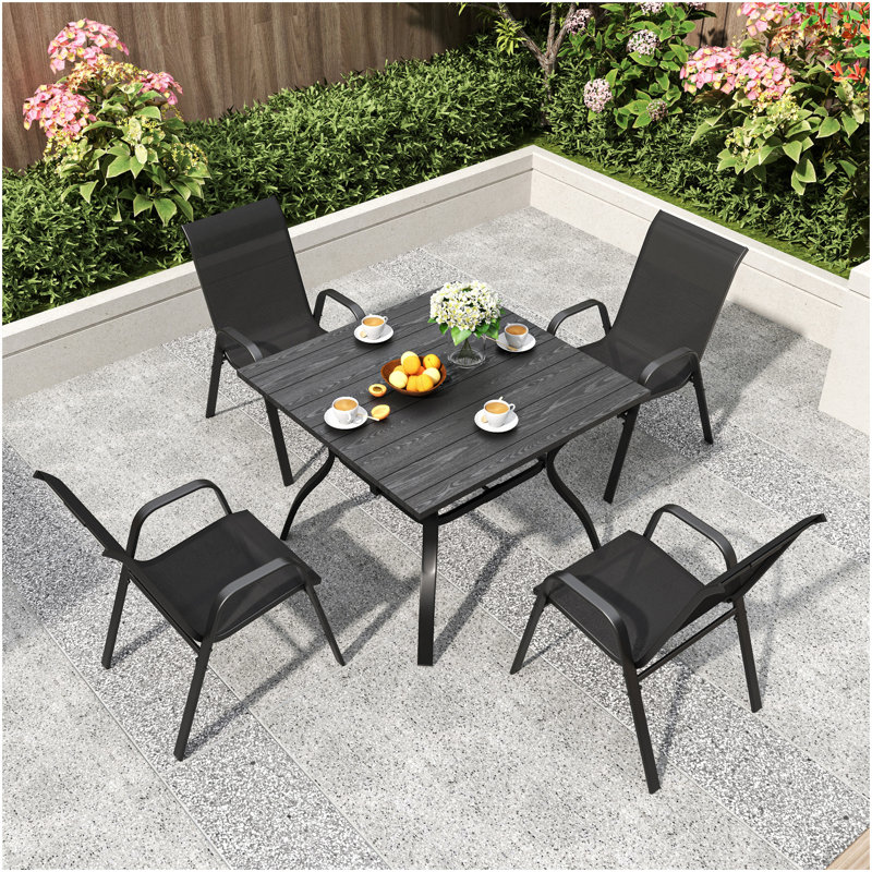 ENSEMBLE DE 4, CHAISE DE PORTE, JARDIN