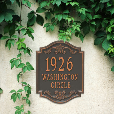 Signature Series 3-Line Wall Address Plaque
