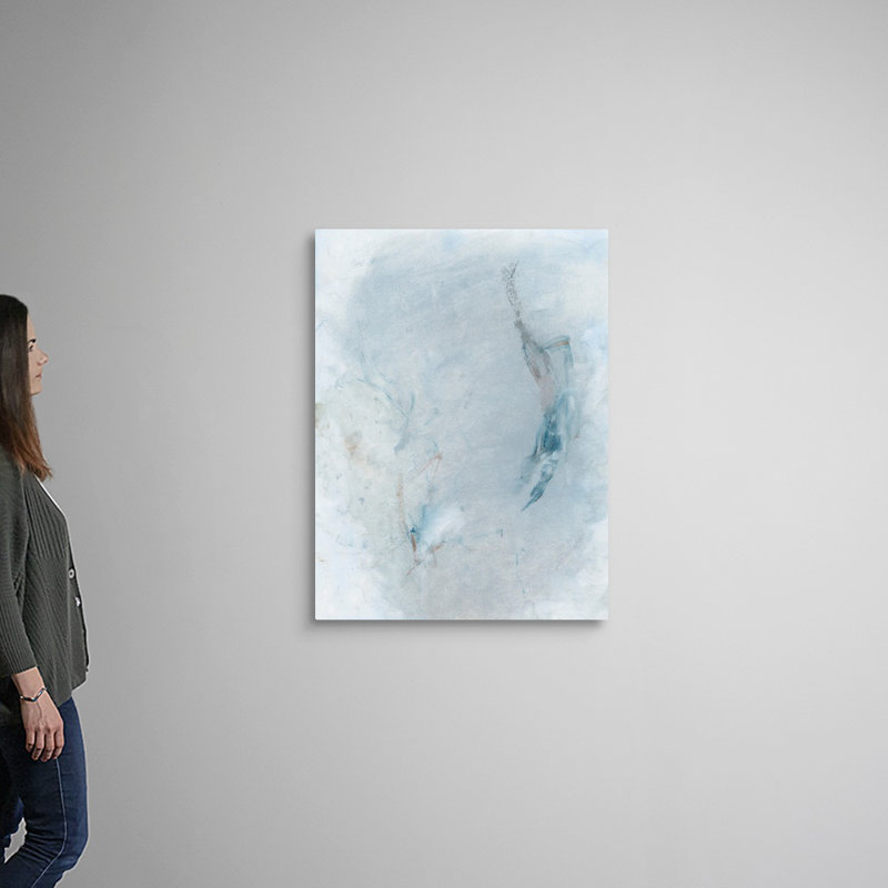 «Azure introspect II» par Renee W. Stramel - reproduction d'art sur toile, H 40 po x l 30 po x P 1,25 po, Toile tendue