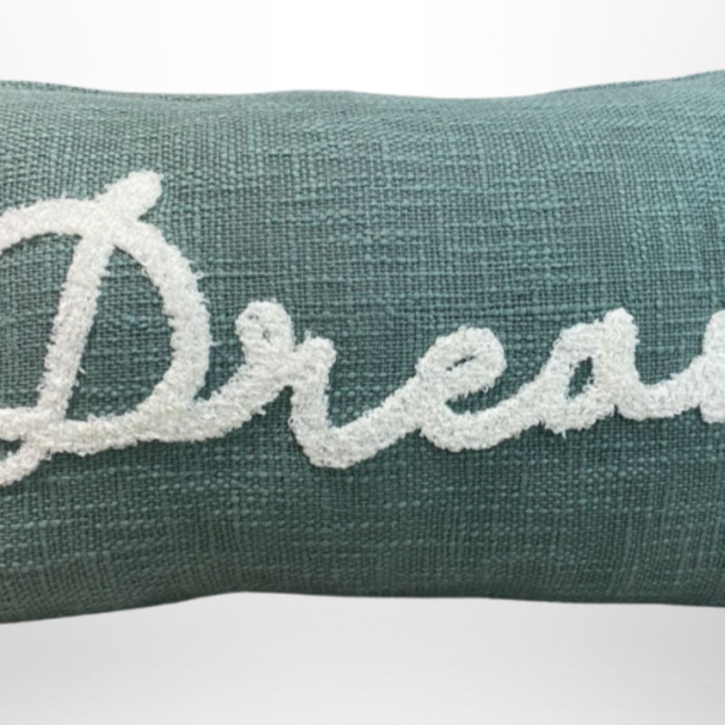 Coussin en coton Ls Walden, Sarcelle