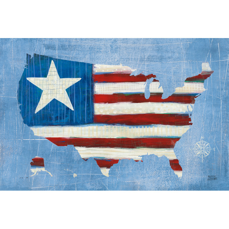 See The USA Americana by Melissa Averinos - Wrapped Canvas Art Prints, 30cm H x 46cm W x 3.8cm D