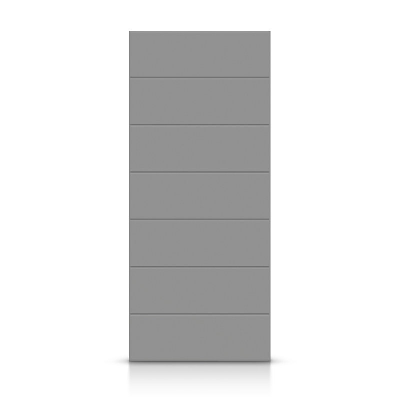Porte standard à panneaux en bois manufacturé, 24 po x 80 po, Gris clair
