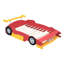 Lit plateforme pleine grandeur en forme de voiture de course avec roulettes-397573538