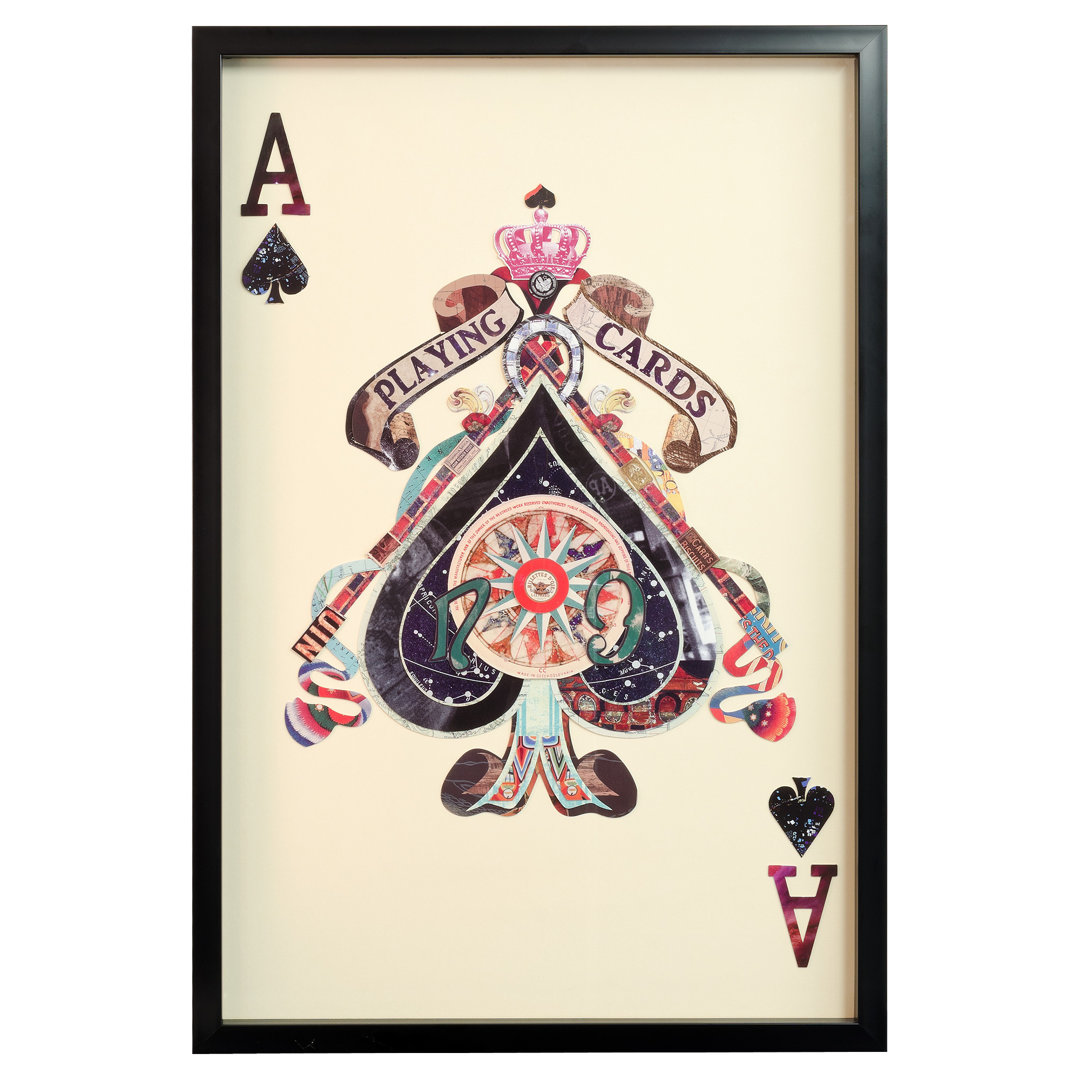 'Ace of Spades Playing Card Collage' Graphic Art