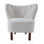 White Accent Chair With - And Stylish Elegant Construction Comfortable Seating