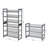 6 Tier Metal Shoe Rack, with Adjustable Flat or Angled Shelves, Set of 2, 3-Tier Stackable Shelf-1466676724