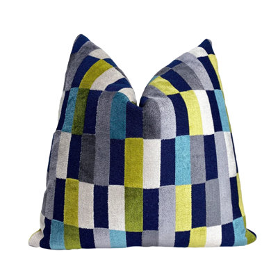 Jewel Geometric Velvet Throw Pillow Cover