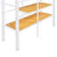 Lit mezzanine simple en métal avec tablette supérieure et échelle de rangement latérale-2062810448