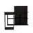 Writing Computer Desk, Five Open Shelves -Black-2103369602