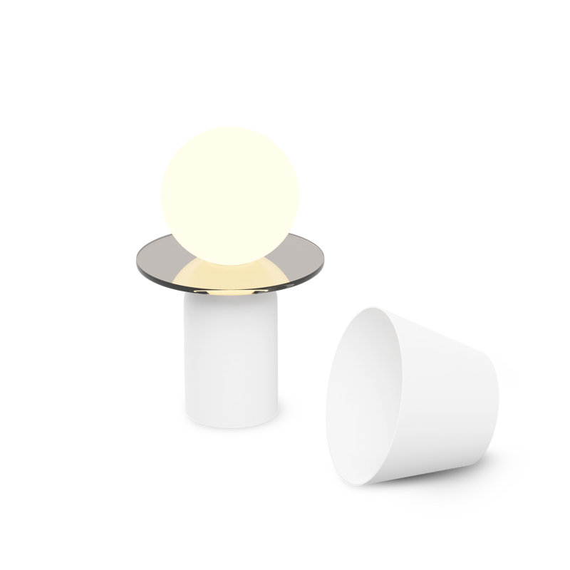 Guy LED Outdoor Wall Lantern, Matte White, 5" H x 5" W x 7.9" D