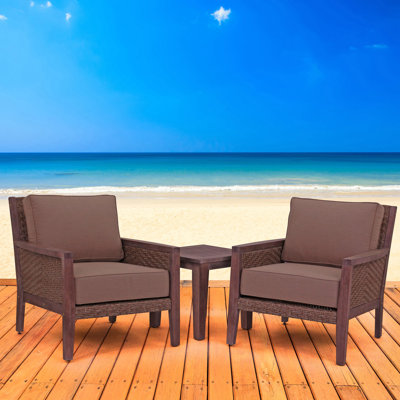Kahlaya 2 - Person Patio Conversation Set with Cushions