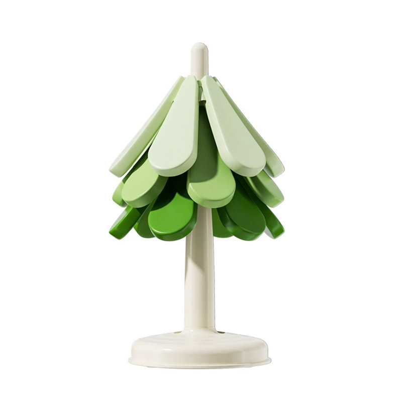 Ensemble de sous-pieds en silicone en forme d'arbre pour plats chauds, Vert dégradé
