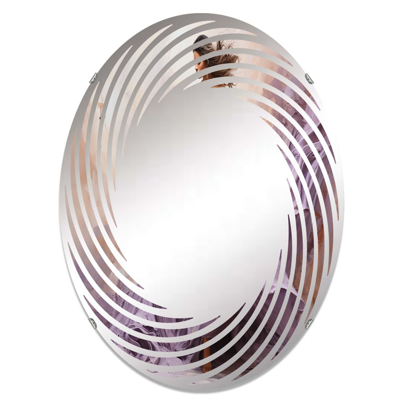 Ballet Dance In Lilac II - Miroir mural en spirale - MIR110573-Ovale, 35,4 po x 23,6 po