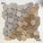 Tan Flat Pebble Mosaic 12" x 12"