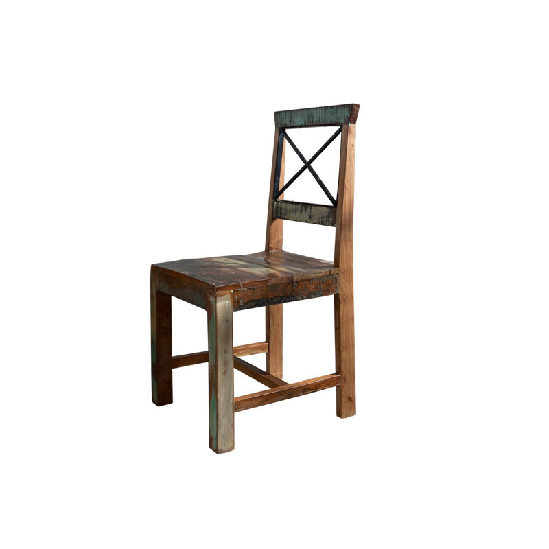 Nature Of Spirit 45cm H Solid Wood Cross Back Side Chair