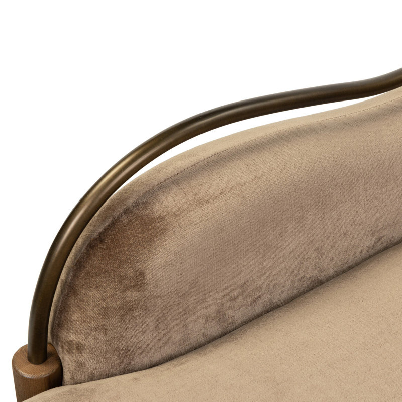 Demi Chaise, Taupe Shearling
