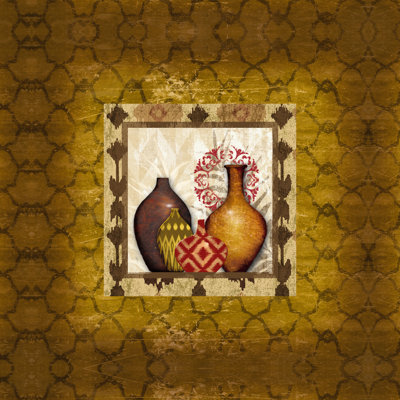 Moroccan Jug Yellow - Wrapped Canvas Print