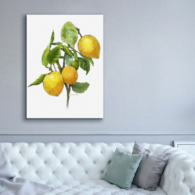 Toile épique «Lemon Tree Branch» par Art and a Little Magic, H 54 po x l 40 po x P 1,5 po