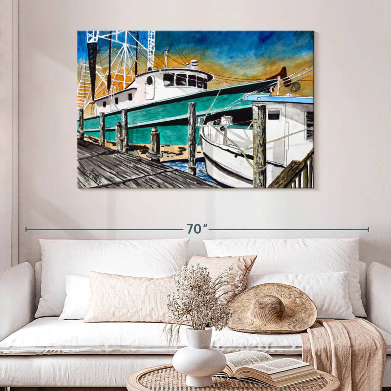 Mehar Shrimp Boats I, 32" H x 48" W