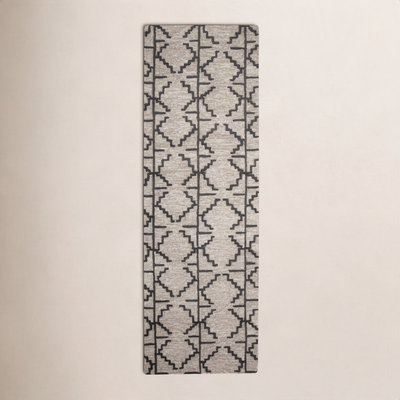 Tapis en laine Carlette, Tapis de couloir 2 pi 6 po x 8 pi