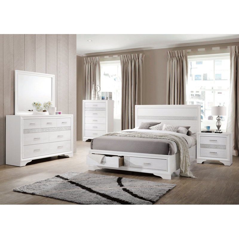 Lanoue 5-piece Queen Bedroom Set White, Queen, White